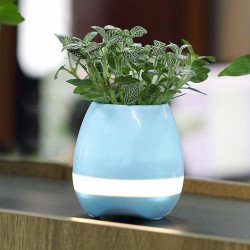 Music Flowerpot LED Light Portable Bluetooth Power Speaker K3 (Blue)